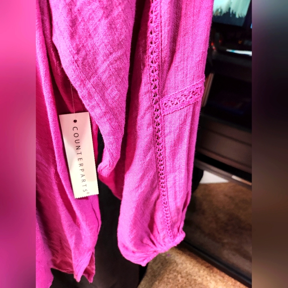 Counterparts Pink Off-the-Shoulder Lace Blouse – Romantic & Versatile - Picture 8 of 13